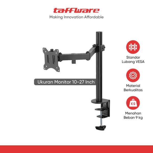 Taffware Bracket Monitor Table Mount Clamp VESA 100x100 10-27 Inch TV - KM-T2