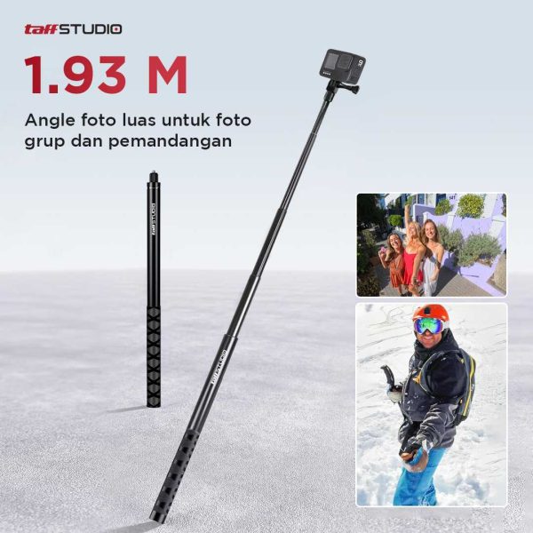 TaffSTUDIO Tongsis Selfie Stick Ultra Long Invisible Insta360 GoPro - YZ502/YZ525/YZ511/YZ520
