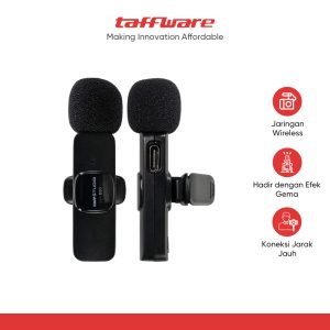 TaffSTUDIO Wireless Lavalier Lapel Microphone Vlogger Lightning - E60