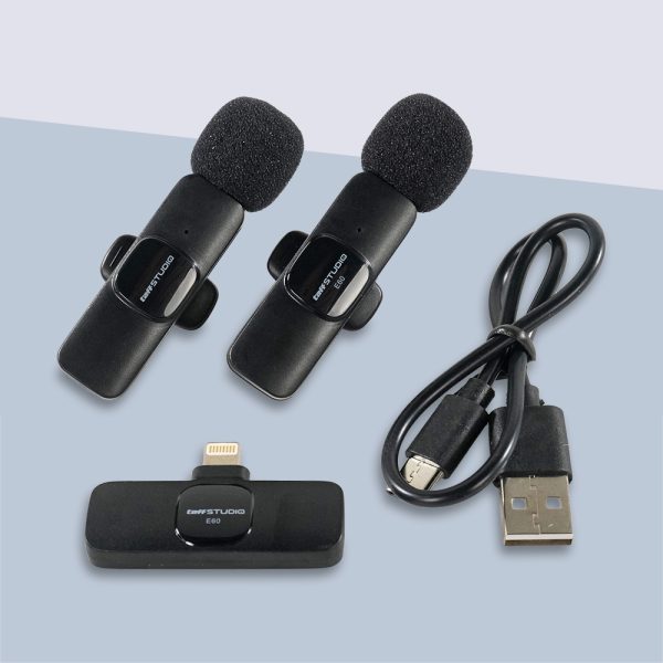 TaffSTUDIO Wireless Lavalier Lapel Microphone Vlogger Lightning - E60