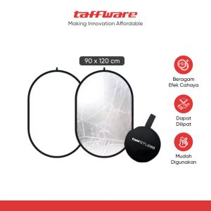 TaffSTUDIO Reflektor Cahaya Fotografi Studio 2in1 Foldable - TF-96