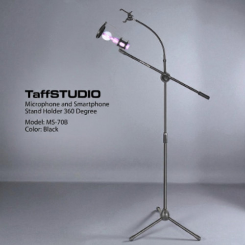 TaffSTUDIO Microphone and Smartphone Stand Holder 360 Degree - MS-70B