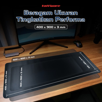 Taffware Gaming Mouse Pad XL Desk Mat Polos 400 x 900 mm - MP001 - Black