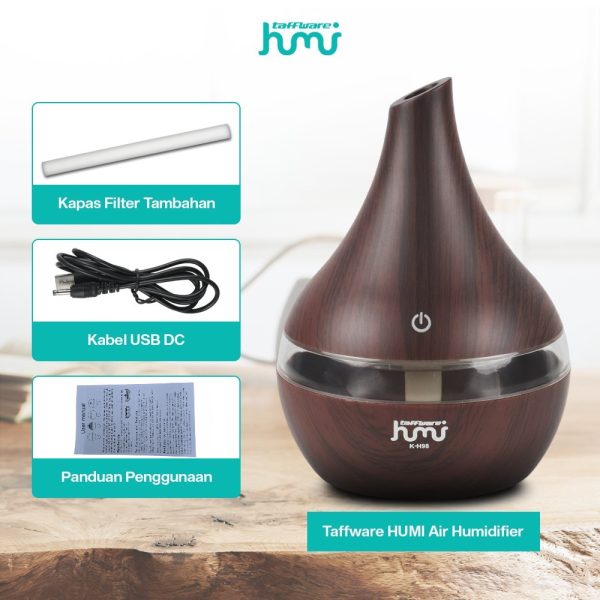 Taffware HUMI Air Humidifier Ultrasonic Wood Grain 300ml - K-H98
