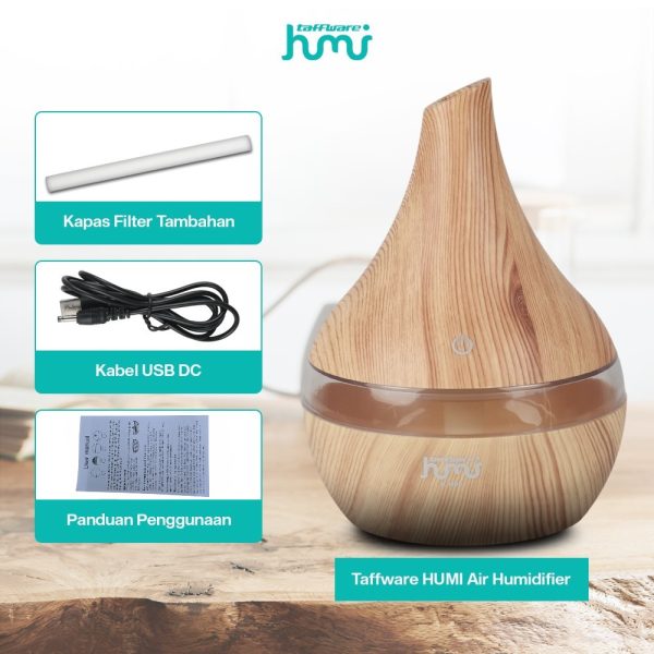 Taffware Air Humidifier Ultrasonic Wood Grain 300ml - Humi K-H98