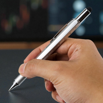 Taffware Pena Multifungsi Plastik Stylus Penggaris Waterpass Obeng - 9625