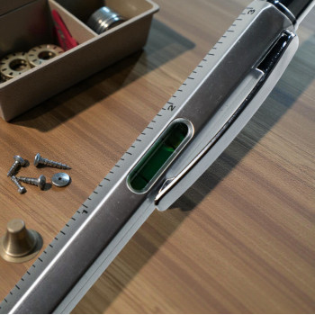 Taffware Pena Multifungsi Plastik Stylus Penggaris Waterpass Obeng - 9625