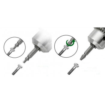 Taffware Mata Bor Screw Extractor Broken Striped Screw Remover 4 PCS - S2