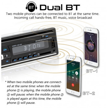 Taffware Tape Mobil Audio Multifungsi Bluetooth MP3 FM Radio ISO 1 DIN - JSD-520