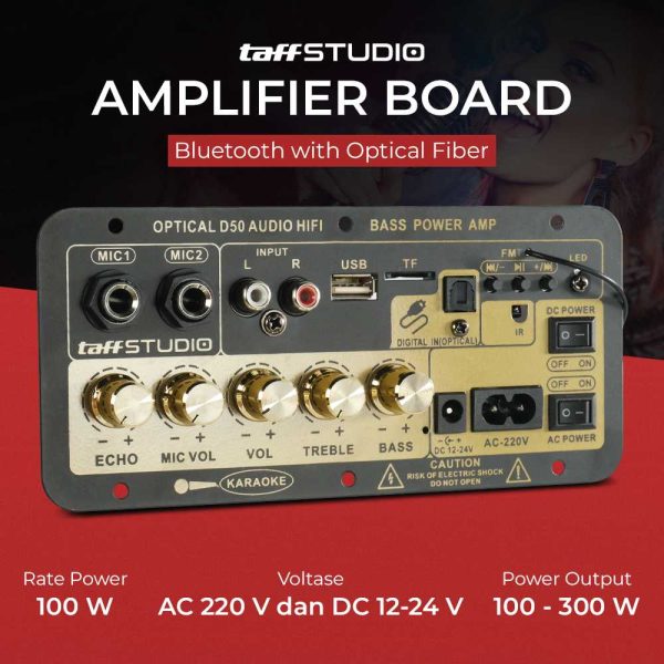 ginee_20260506101441150_9569175632.jpg TaffSTUDIO Papan Audio Amplifier Karaoke Bluetooth with Optical Fiber - D50