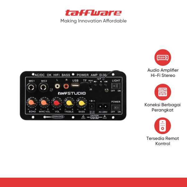 ginee_20260506101523722_8265446580.jpg TaffSTUDIO Amplifier Board Audio Bluetooth USB FM Subwoofer DIY 40W - D30