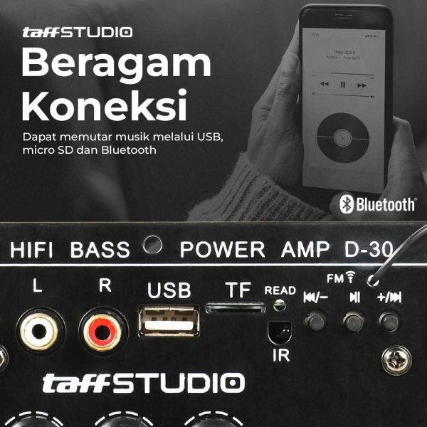ginee_20260506101524117_4267595617.jpg TaffSTUDIO Amplifier Board Audio Bluetooth USB FM Subwoofer DIY 40W - D30