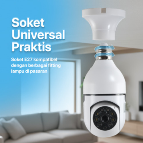 Taffware Kamera CCTV Bohlam WiFi IP Camera IR Detection 1MP 1080P - YY012