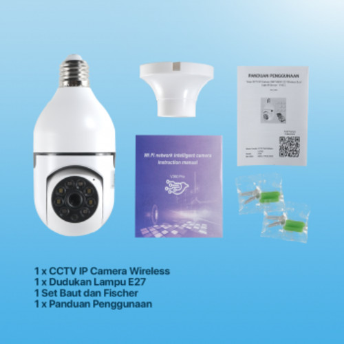 Taffware Kamera CCTV Bohlam WiFi IP Camera IR Detection 1MP 1080P - YY012