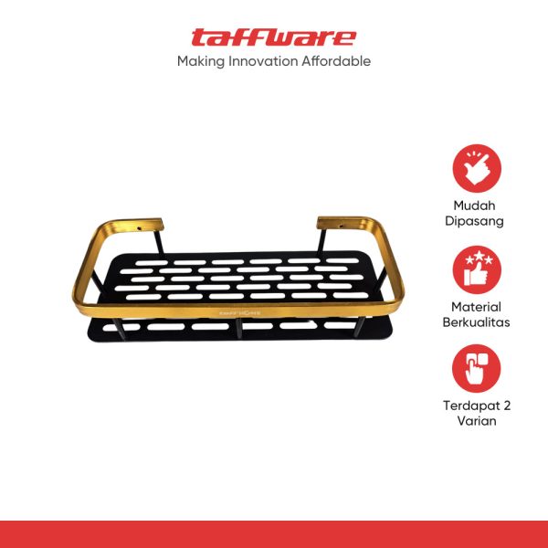 TaffHOME Rak Gantung Kamar Mandi Dapur Organizer Rack Aluminium - CR530