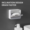 TaffHOME Tempat Sabun Batang Kamar Mandi Dinding Tempel Drain Box Soap - K12