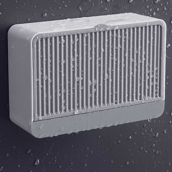 TaffHOME Tempat Sabun Batang Kamar Mandi Dinding Tempel Drain Box Soap - K12