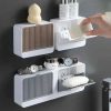 TaffHOME Tempat Sabun Batang Kamar Mandi Dinding Tempel Drain Box Soap - K12