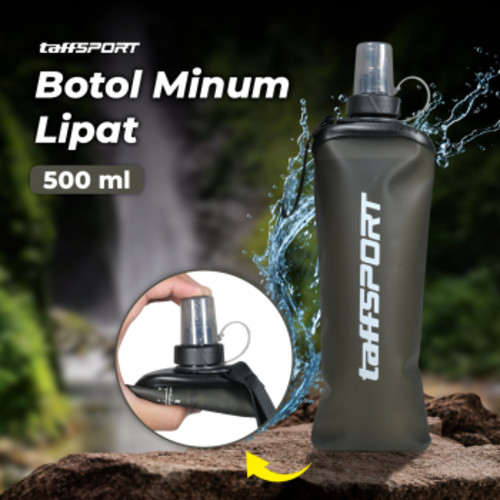 taffsport-botol-minum-soft-flask-foldable-sport-water-500ml-tfg-50 TaffSPORT Botol Minum Soft Flask Foldable Sport Water PVC 500ml - TFG-50