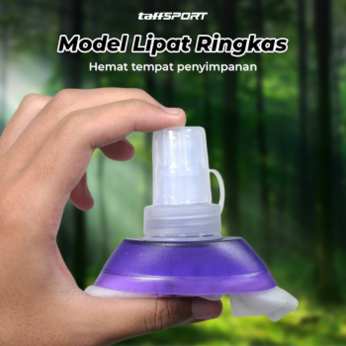 taffsport-botol-minum-soft-flask-foldable-sport-water-bottle-tpu-500ml-tf500 (1) TaffSPORT Botol Minum Soft Flask Foldable Sport Water Bottle TPU 500ml - TF500