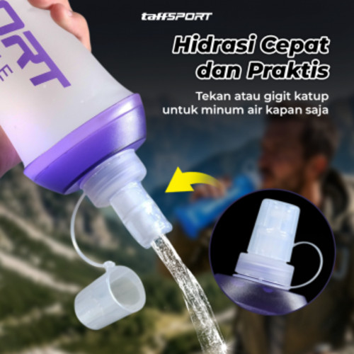 taffsport-botol-minum-soft-flask-foldable-sport-water-bottle-tpu-500ml-tf500 (4) TaffSPORT Botol Minum Soft Flask Foldable Sport Water Bottle TPU 500ml - TF500