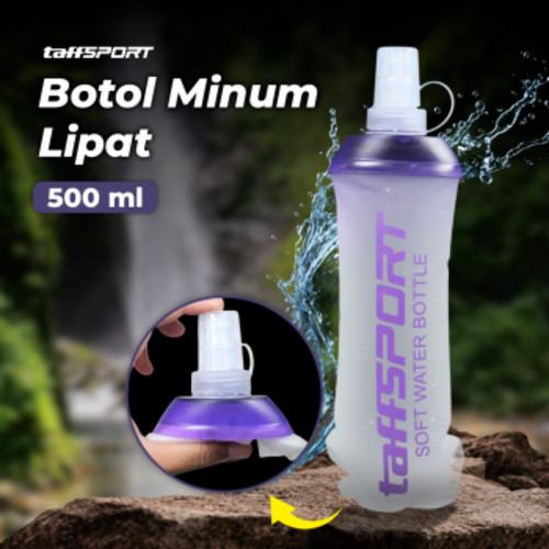 taffsport-botol-minum-soft-flask-foldable-sport-water-bottle-tpu-500ml-tf500 TaffSPORT Botol Minum Soft Flask Foldable Sport Water Bottle TPU 500ml - TF500