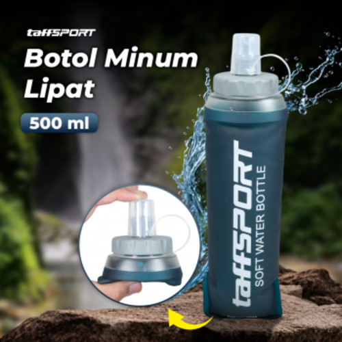 taffsport-botol-minum-soft-flask-foldable-sport-water-bottle-tpu-500ml-tf876 TaffSPORT Botol Minum Soft Flask Foldable Sport Water Bottle TPU 500ml - TF876