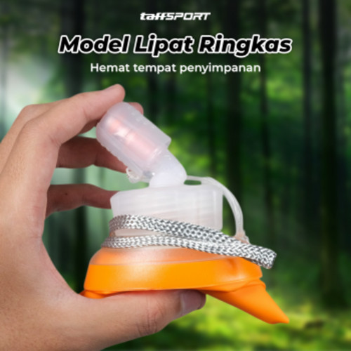 TaffSPORT Botol Minum Soft Flask Foldable Sport Water Bottle TPU 500ml - TF877