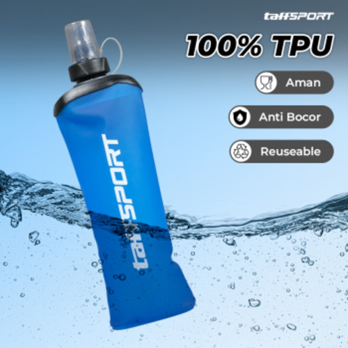 TaffSPORT Botol Minum Soft Flask Foldable Sport Water Bottle TPU 500ml - TFG-50