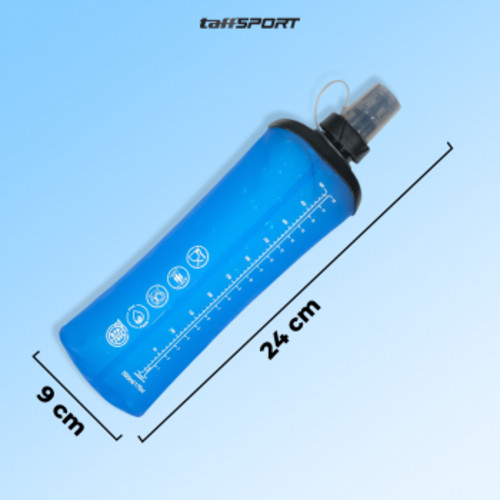 TaffSPORT Botol Minum Soft Flask Foldable Sport Water Bottle TPU 500ml - TFG-50