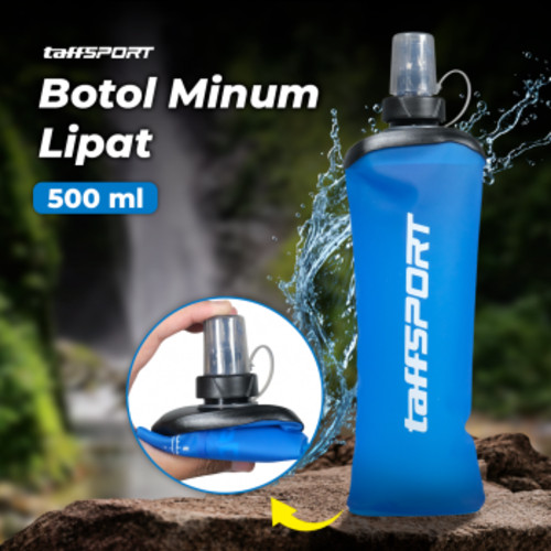 TaffSPORT Botol Minum Soft Flask Foldable Sport Water Bottle TPU 500ml - TFG-50