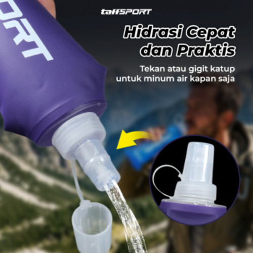 taffsport-botol-minum-soft-flask-foldable-sport-water-tpu-500ml-tfsf-50 (3) TaffSPORT Botol Minum Soft Flask Foldable Sport Water TPU 500ml - TFSF-50