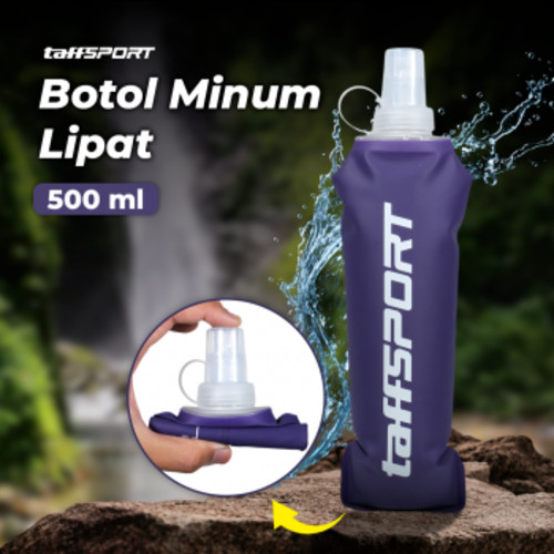 taffsport-botol-minum-soft-flask-foldable-sport-water-tpu-500ml-tfsf-50 TaffSPORT Botol Minum Soft Flask Foldable Sport Water TPU 500ml - TFSF-50