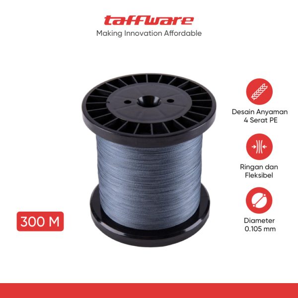 ginee_20250826161220928_6401625902.jpg TaffSPORT Senar Tali Pancing 4 Braided Fishing Line Strong PE 300M - DM3