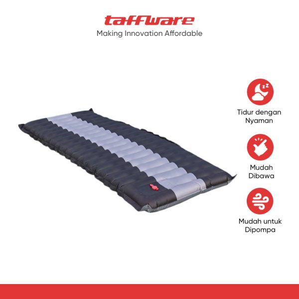 ginee_20260611184642587_9318306016.jpg TaffSPORT Kasur Matras Angin Manual Sleeping Pad Waterproof Single Hitam - SB-30
