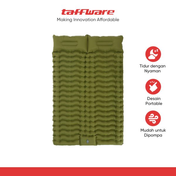 ginee_20260611185958843_8582276397.jpg TaffSPORT Kasur Matras Angin Manual Sleeping Pad Waterproof Double - DB-26