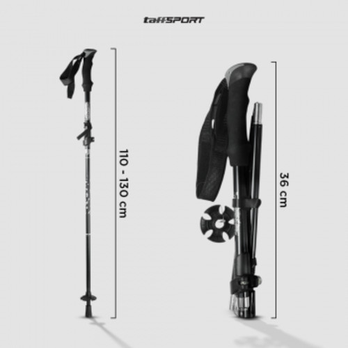 taffsport-tongkat-hiking-lipat-trekking-pole-aluminium-alloy-130cm-tf13 (12) TaffSPORT Tongkat Hiking Trekking Pole 5 Section 130cm Foldable 36cm - TF13