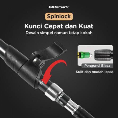 taffsport-tongkat-hiking-lipat-trekking-pole-aluminium-alloy-130cm-tf13 (14) TaffSPORT Tongkat Hiking Trekking Pole 5 Section 130cm Foldable 36cm - TF13