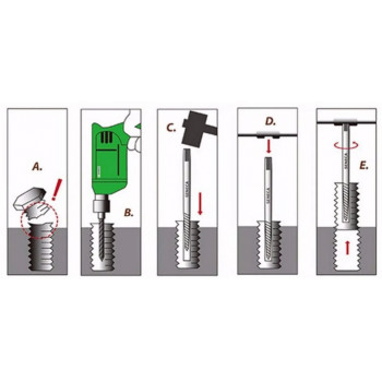 Taffware Set Mata Bor Extractor Broken Screw Remover Kit 5in1 - TL00170