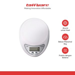 ginee_20260713182631586_3941560682.jpg Taffware Digipounds Timbangan Dapur Digital 5kg 1g Kitchen Scale LCD - B05