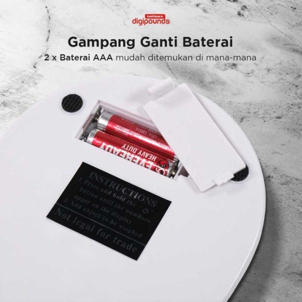 Taffware Digipounds Timbangan Dapur Digital 5kg 1g Kitchen Scale LCD - B05