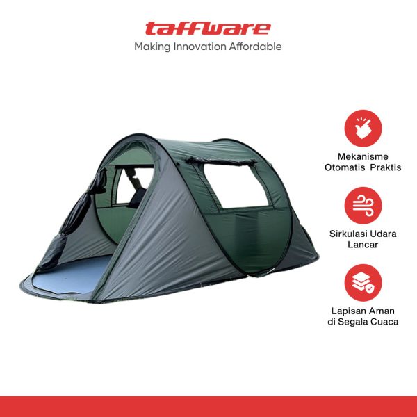 TaffSPORT Tenda Camping Lipat Otomatis 5-8 Orang Quick Open Waterproof - SP-030