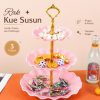 taffhome-rak-kue-susun-3-tingkat-detachable-plate-cake-stand-display-mb-3 TaffHOME Rak Kue Susun 3 Tingkat Detachable Plate Cake Stand Display - MB-3