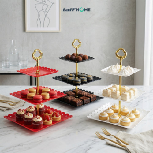 taffhome-rak-kue-susun-3-tingkat-detachable-plate-cake-stand-display-mg-3 (14) TaffHOME Rak Kue Susun 3 Tingkat Detachable Plate Cake Stand Display - MG-3