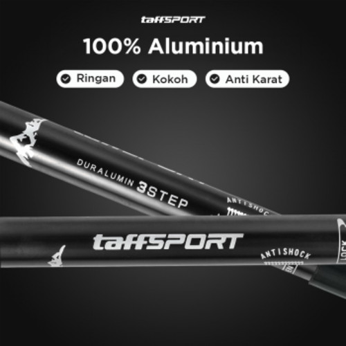 TaffSPORT Tongkat Hiking Telescopic Trekking Pole Antishock 135cm - 7075