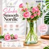 TaffHOME Vas Bunga Kaca Silinder Smooth Nordic Simple Glass Vase - QT072