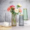 TaffHOME Vas Bunga Kaca Silinder Smooth Nordic Simple Glass Vase - QT072