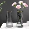 TaffHOME Vas Bunga Kaca Silinder Smooth Nordic Simple Glass Vase - QT072