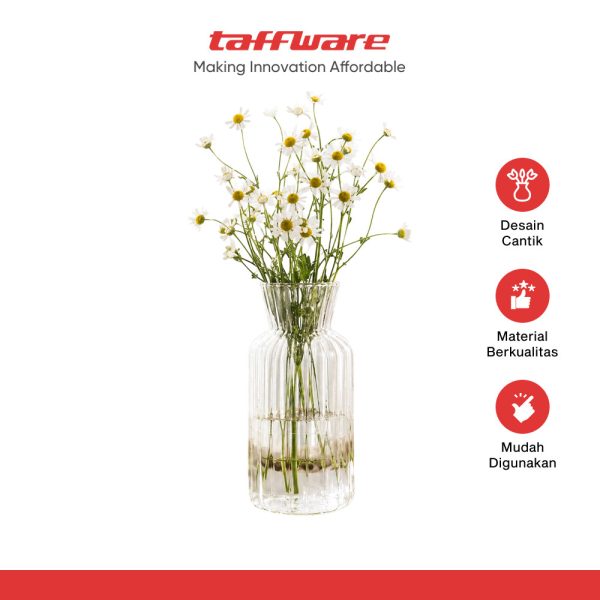 ginee_20260915171530251_7565515146.jpg TaffHOME Vas Bunga Kaca Bening Nordic Bottle Vases Flower Pot - MBF-13