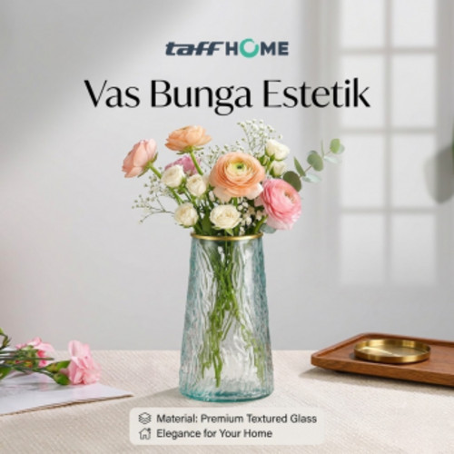 ginee_20260915171549693_7226484695.jpg TaffHOME Vas Bunga Kaca Silinder Tree Nordic Simple Glass Vase - QT072